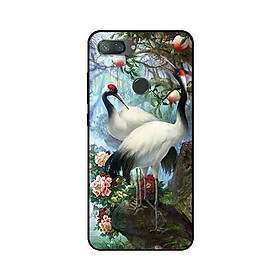 Ốp Lưng in cho Xiaomi Mi 8 Lite Mẫu Cặp Đôi Hạc - Hàng Chính Hãng