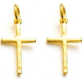 Combo 2 cái charm bạc thánh giá treo - Ngọc Quý Gemstones