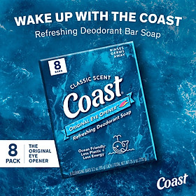 Lốc 8 Cục Xà_Bông Coast cực thơm của Mỹ (113g x 8)