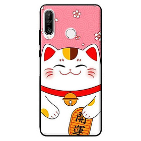 Ốp in cho Huawei P30 Lite Mèo Nền Hồng - Hàng chính hãng