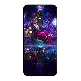 Ốp Lưng in cho Xiaomi Redmi 5 Mẫu Liên Quân Claude - Hàng Chính Hãng