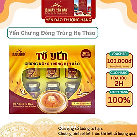 [TOP SALE] TỔ YẾN CHƯNG ĐÔNG TRÙNG HẠ THẢO 100% Tổ Yến Thật (Hàm Lượng 30%) (6 Lọ X 70ML) - Đệ Nhất Yến Đảo - Giảm Stress - Giảm Mệt Mỏi - Đẹp Da - Đẩy Lùi Lão Hóa - Điều Hòa Đường Huyết - Ổn Định Huyết Áp - Tăng Sức Đề Kháng - Tăng Sức Đề Kháng