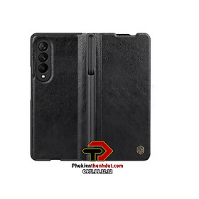 Bao da cao cấp cho SamSung Galaxy Z Fold3 chính hãng Nillkin QIN có ngăn đựng bút có thể tháo rời tiện dụng - Hàng chính hãng