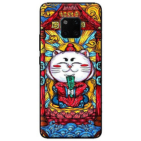 Ốp in cho Huawei Mate 20 Pro Mèo May Mắn Trắng - Hàng chính hãng