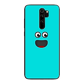 Ốp Lưng in cho Xiaomi Redmi Note 8 Pro Mẫu Mặt Cười Nền Xanh - Hàng Chính Hãng