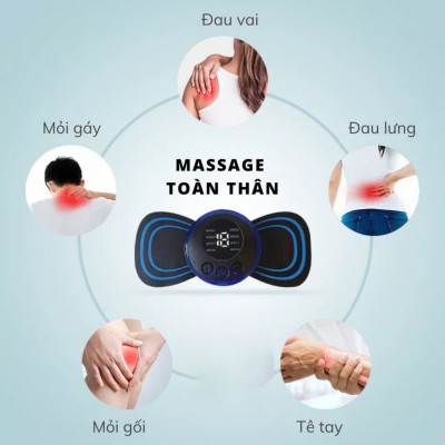 Miếng Massage Xung Điện Cổ Vai Gáy, Bắp Tay, Lưng Bằng Sung Điện đỡ đau Nhức Hiệu Qủa -Máy mat sa thân hình 10 Chế Độ - HÀNG CHÍNH HÃNG MINIIN
