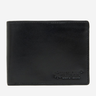 HJ2102-HJ4111 - Bộ Bóp nam & Dây nịt nam Huy Hoàng da bò màu đen