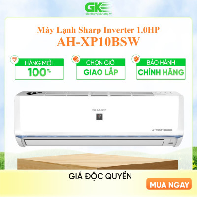 Máy lạnh Sharp Inverter 1 HP AH-XP10BSW - Hàng chính hãng - Chỉ giao HCM