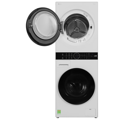 Tháp giặt sấy LG WashTower Inverter giặt 14 kg - sấy 10 kg WT1410NHE - Hàng Chính Hãng