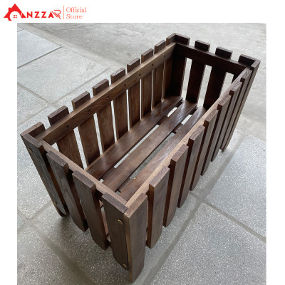 Chậu gỗ trồng cây, hoa, chậu chữ nhật trồng cây ban công-03