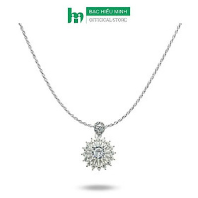 Dây Chuyền Vòng Cổ Bạc  925 Hoa Tuyết Nhiều Cánh Đính Đá Nhân Tạo Cao Cấp Tinh Tế BẠC HIỂU MINH DMD476