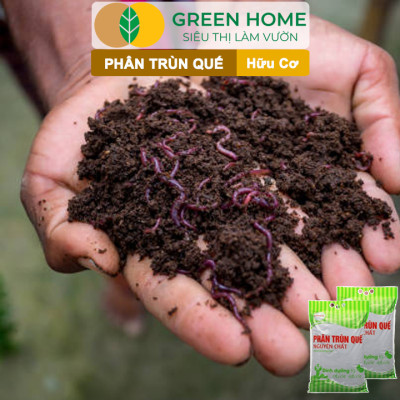 Phân Trùn Quế Greenhome, Lavamix, Bao 5kg, Nguyên Chất, Bổ Sung Dinh Dưỡng, Cải Tạo Đất, Bón Rau