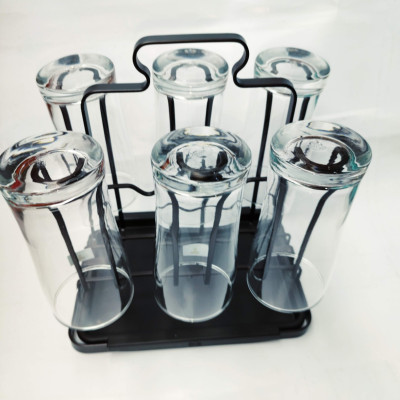  khay úp ly cốc inox cao cấp, khay úp ly cốc inox có khay hứng nước vuông / tròn màu nâu