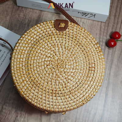 Túi Mây Thời Trang Có Dây Đeo – Túi Mây Vintage Handmade, Túi Mây Đeo Chéo Đi Biển, Picnic, Dạo Phố