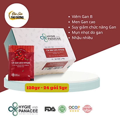 Cà Gai Leo - Trà thảo dược hòa tan Hygie&Panacee hộp 24 gói 24 lần pha - Hỗ trợ thải độc Gan, suy giảm chức năng Gan