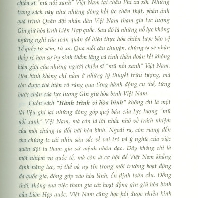 Hành Trình Vì Hòa Bình (Hồi ức) - Nguyễn Chí Vịnh