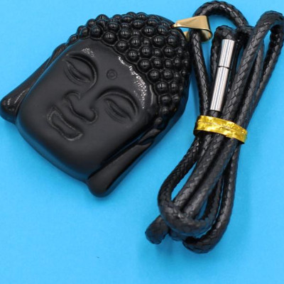 Dây chuyền mặt Phật Tổ Như Lai - thạch anh đen DEPTEL8