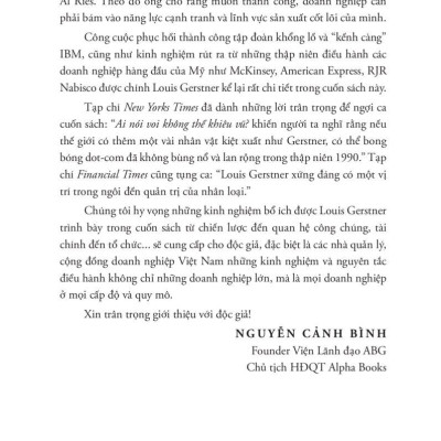 Ai Nói Voi Không Thể Khiêu Vũ - Phương Pháp Quản Trị Và Điều Hành Những Công Ty Khổng Lồ Nhưng Rất Linh Hoạt