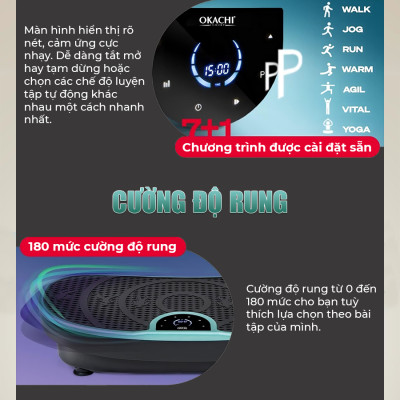 Máy Rung Toàn Thân OKACHI JP-860 Công Nghệ Rung Tiên Tiến Với 180 Cường Độ Rung