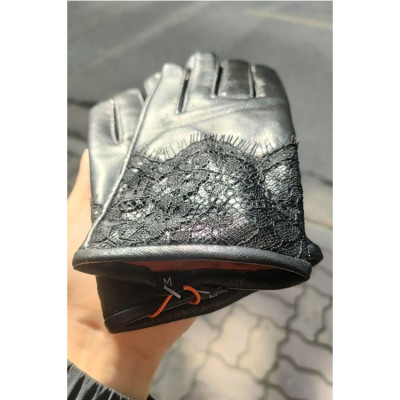 Găng tay da cừu nữ cao cấp - BHY8758 Bao tay da nữ, Da thật không bong tróc đứt gãy