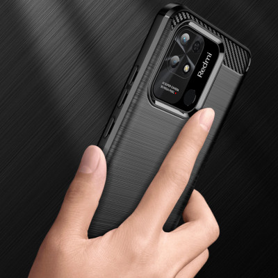 Ốp lưng dành cho Xiaomi Poco C40 chống sốc vân sợi cacbon - Hàng nhập khẩu