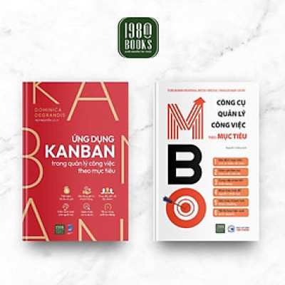 Sách - Combo 2 Cuốn: Ứng Dụng Kanban Trong Quản Lý Công Việc Theo Mục Tiêu + MBO - Công Cụ Quản Lý Công Việc Theo Mục Tiêu - 1980 Books