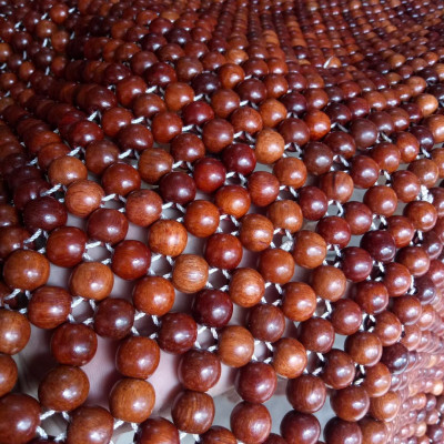 Chiếu Hạt Gỗ Hương Đỏ Cao Cấp - Kích Thước 1,5mx1,9m hạt 1.2cm ( video , hình thật )