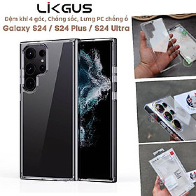 Ốp lưng chống sốc trong suốt cho Samsung Galaxy S25 / Galaxy S25 Plus / S25 Ultra  , S24 , S24 Plus , S24 Ultra hiệu Likgus Crashproof giúp chống chịu mọi va đập- Hàng nhập khẩu