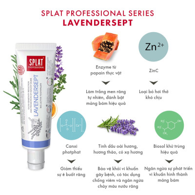 Combo 6 Tuýp Nhỏ Dùng Thử SPLAT Professional Series Chăm Sóc Răng Toàn Diện, Làm Trắng Răng 20ml x 6 Tuýp