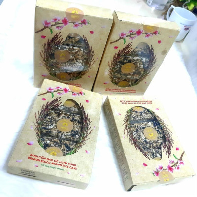 Cốm gạo Lứt Huyết Rồng BIBO- làng nghề truyền thống 50 năm - sản phẩm thuần chay tốt cho sức khỏe, hộp 200g