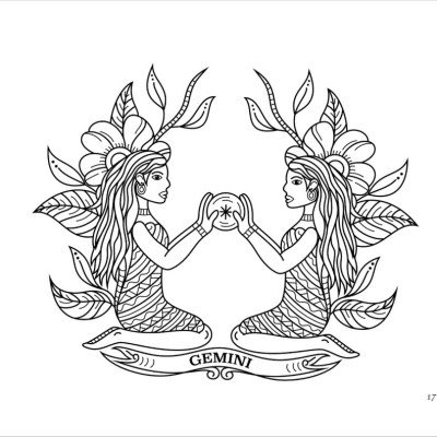 Sách tô màu Bí mật 12 cung Hoàng Đạo