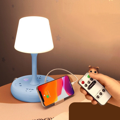 Đèn Ngủ Để Bàn Có Điều Khiển Từ Xa Kèm Ổ Cắm Điện USB Đa Năng - HÀNG CHÍNH HÃNG MINIIN