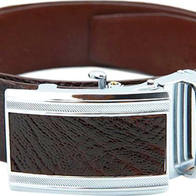 Thắt Lưng Nam Da Đà Điểu Bản Lớn Trơn Huy Hoàng HT4426 - Nâu Đất