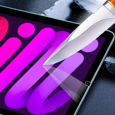 Dán cường lực dành cho iPad Mini 6/Mini 7 hiệu Tempered Glass HD.Crystal bo cạnh chống xước chống vỡ - Hàng nhập khẩu