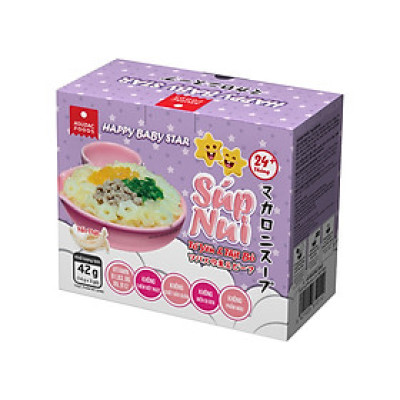 Súp nui tổ yến thịt bò sấy thăng hoa Asuzac hộp 42g (14 g x 3 gói)