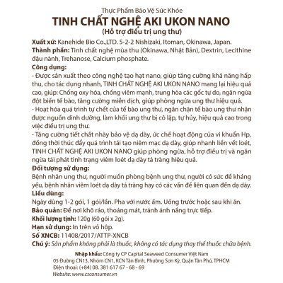 Tinh Chất Nghệ Nano - Phòng và hỗ trợ điều trị ung thư dạ dày, đại tràng
