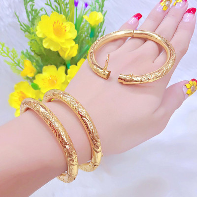 Vòng Tay Nữ ( 01 Vòng ) Bọng Khóa Gài Mạ Vàng  24K  - MS  120.20.11