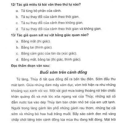 Đọc Thầm Và Làm Bài Tập Trắc Nghiệm Tiếng Việt Lớp 5 - Tập 1