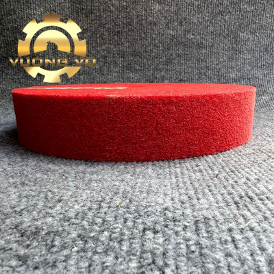 Bánh nỉ đỏ đánh bóng-nỉ đỏ đánh bóng inox kích thước 200x50x16mm #240 (Gía đã bao gồm VAT)