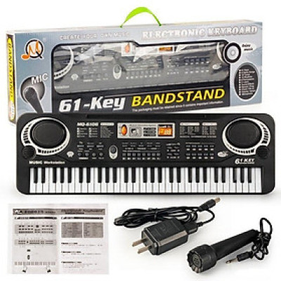 Đồ Chơi Đàn Piano 61 Phím Kèm Sạc Và Mic Cho Bé