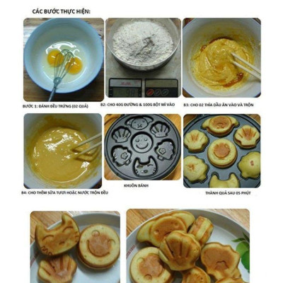 Máy Nướng Bánh Hình Thú Nhiều Hình Tiện Dụng