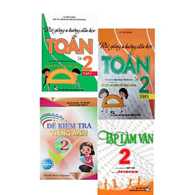 COMBO BÀI GIẢNG VÀ HƯỚNG DẪN HỌC TOÁN - TẬP LÀM VĂN - ĐỀ KIỂM TRA TIẾNG ANH LỚP 2 (BÁM SÁT SGK KẾT NỐI TRI THỨC VỚI CUỘC SỐNG) (BỘ 4 CUỐN)