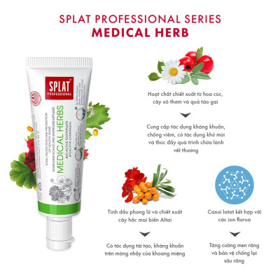 Combo 6 Tuýp Nhỏ Dùng Thử SPLAT Professional Series Chăm Sóc Răng Toàn Diện, Làm Trắng Răng 20ml x 6 Tuýp