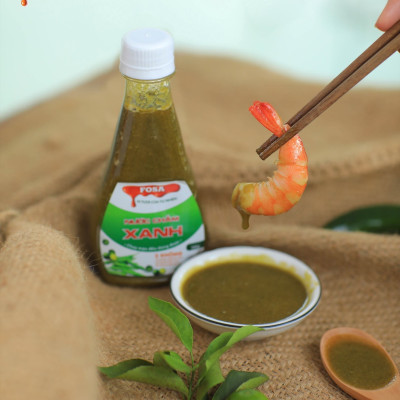 Nước chấm Xanh Fosa, muối ớt tắc tươi ngon cho hải sản và BQQ, chay mặn đều dùng được