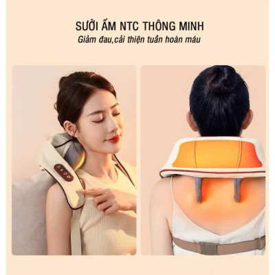 Máy Massage Cổ Vai Gáy Hồng Ngoại 6D YM-K18, Đai Mát Xa Toàn Thân Hỗ Trợ Thư Giãn - Giao Màu Ngẫu Nhiên - HÀNG CHÍNH HÃNG MINIIN