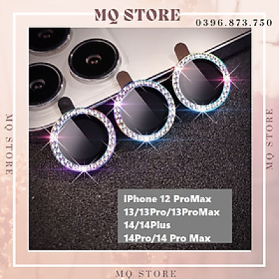 Dán vòng bảo vệ camera titan đính đá cho iPhone 14Pro/14ProMax/13Pro/13ProMax/12ProMax/11 ProMax( hàng chính hãng)