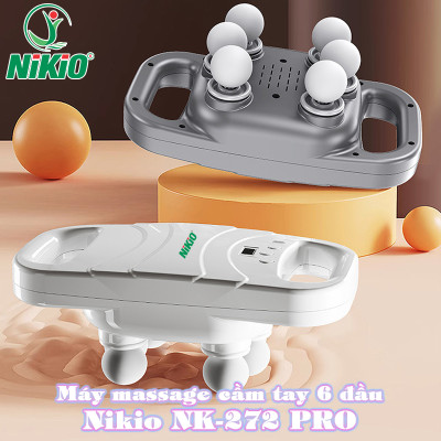 Máy massage đấm lưng và giãn cơ cầm tay Nikio NK-272 Pro - 6 đầu độc đáo cho hiệu suất giãn cơ gấp 6 lần | OKbuy