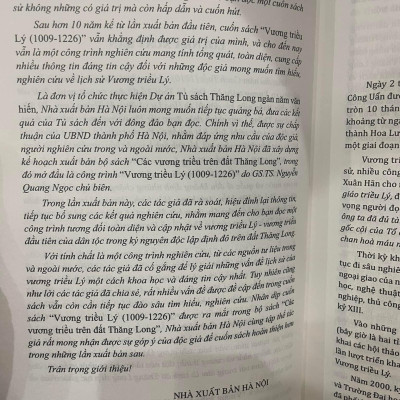 BỘ SÁCH “CÁC VƯƠNG TRIỀU TRÊN ĐẤT THĂNG LONG” (4 CUỐN). BẢN IN GIỚI HẠN BÌA CỨNG CÓ HỘP 