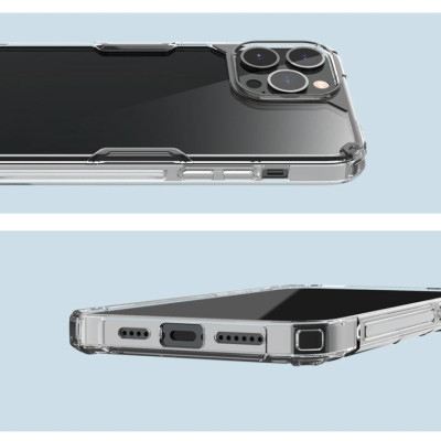 Ốp trong suốt chống sốc viền dẻo lưng cứng dành cho iPhone 13/ 13 Pro/ 13 Pro Max hiêu Nillkin Nature Pro - Hàng chính hãng