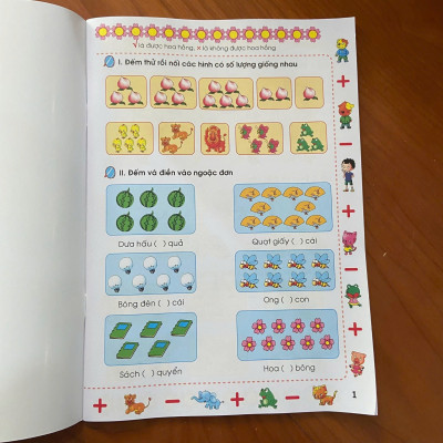 Combo 3 Quyển Bé Học Toán Cộng Trừ Trong Phạm Vi 10 đến 100 - Tặng kèm bút chì xinh xắn